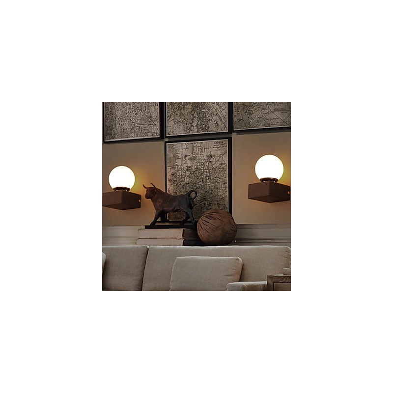Lámpara de pared creativa Ball Loft, lámpara de pared de hierro forjado que restaura las luces antiguas.
