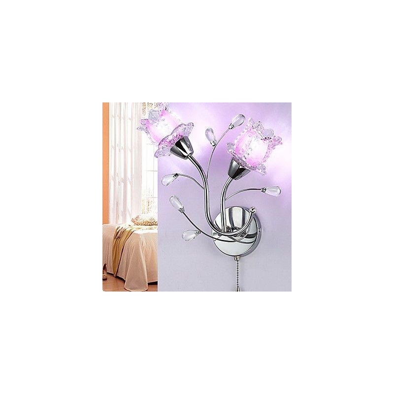 Lámparas de pared de cristal creativas, contemporáneas y contraídas.