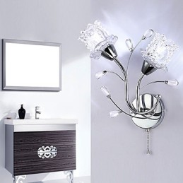 Lámparas de pared de cristal creativas, contemporáneas y contraídas.