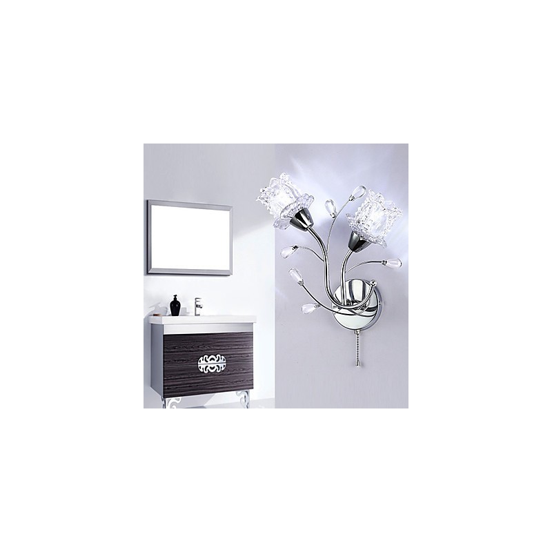 Lámparas de pared de cristal creativas, contemporáneas y contraídas.