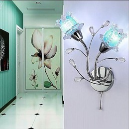 Lámparas de pared de cristal creativas, contemporáneas y contraídas.