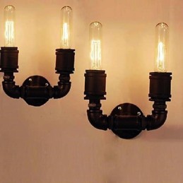 Pipa de agua retro original de 2 luces