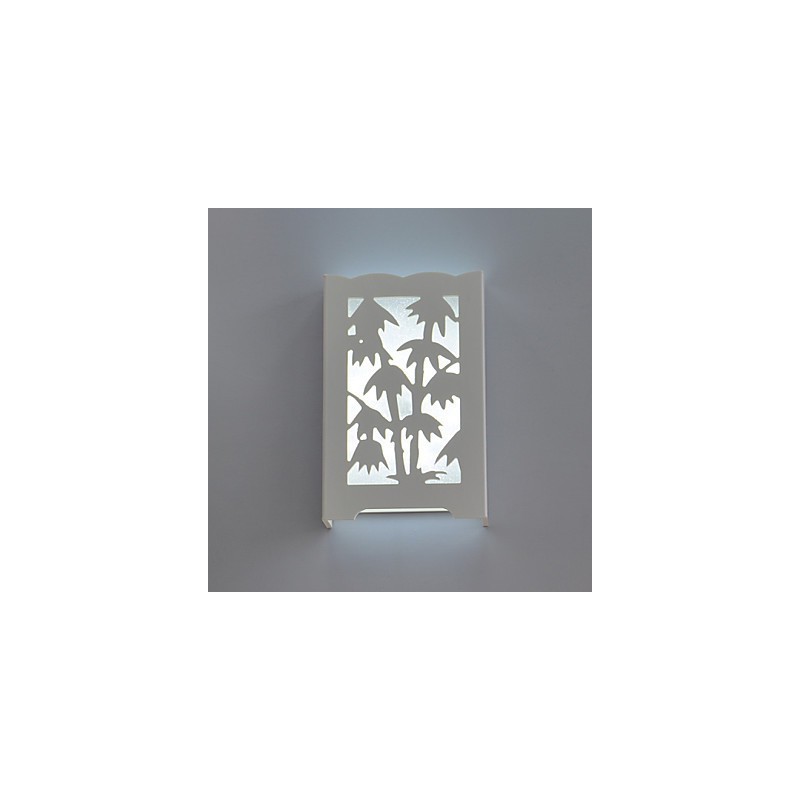 Lámparas de pared de bambú con diseños creativos y modernos de tallado en blanco.