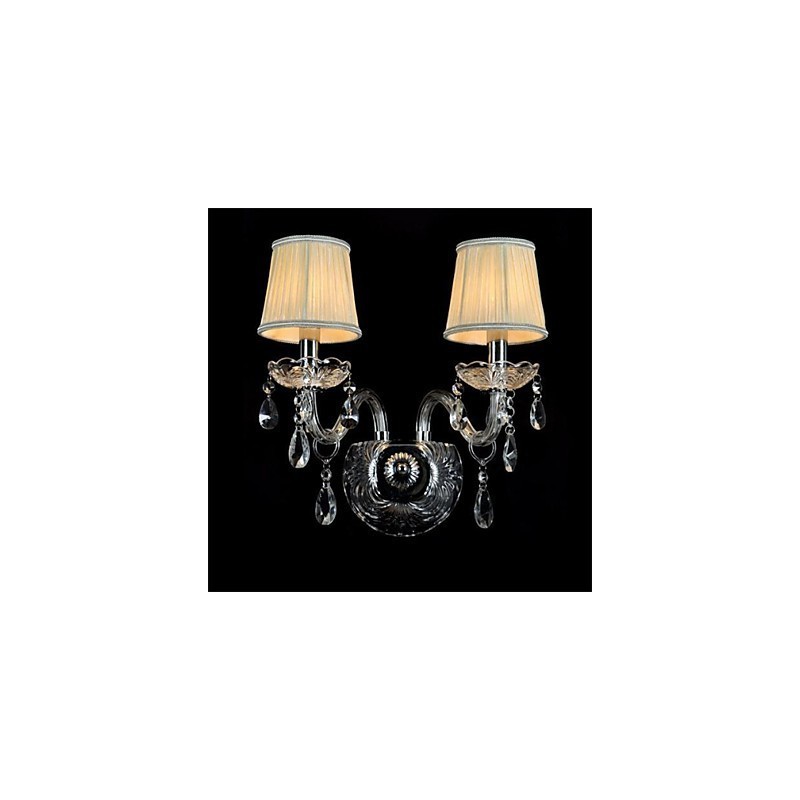 Apliques de pared estilo mini cristal, luces de pared con forma de vela, vidrio moderno y contemporáneo