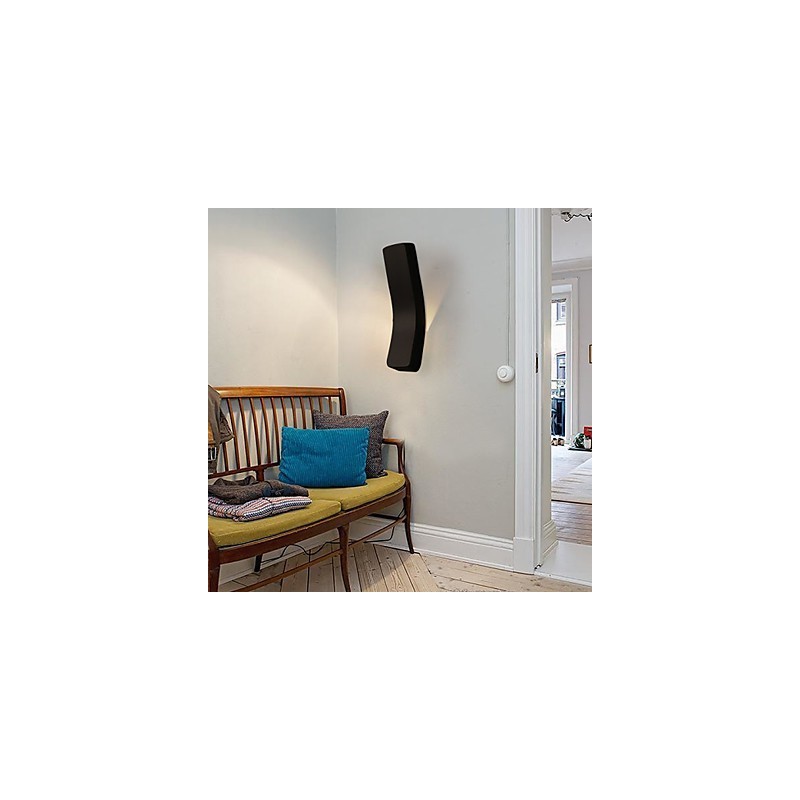 Lámpara de pared de hierro forjado curvado, creativa, contemporánea y contraída, Power Lights