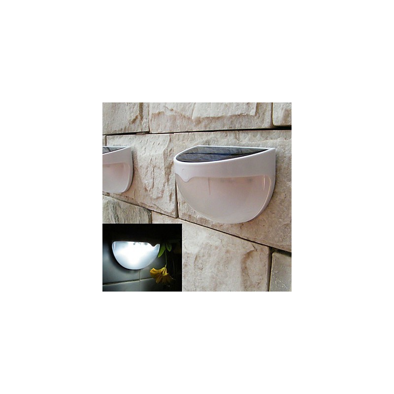 Lámpara solar para jardín exterior con sensor automático (blanca)