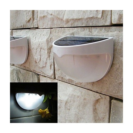 Lámpara solar para jardín exterior con sensor automático (blanca) Lámpara solar para jardín exterior con sensor automático (blanca)