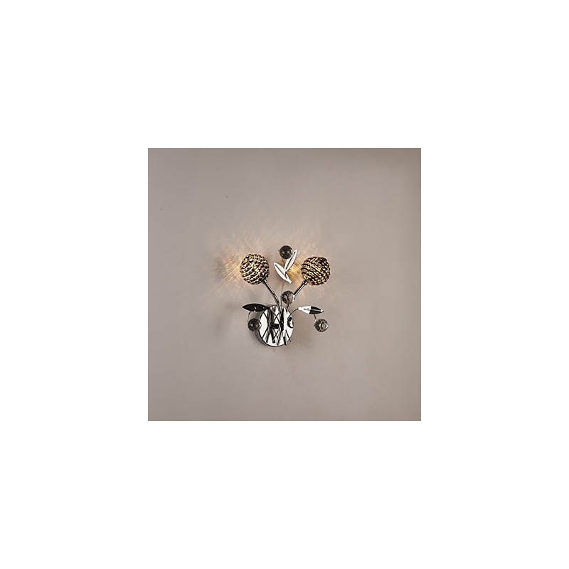 Apliques de pared de cristal estilo mini, modernos y contemporáneos de metal.