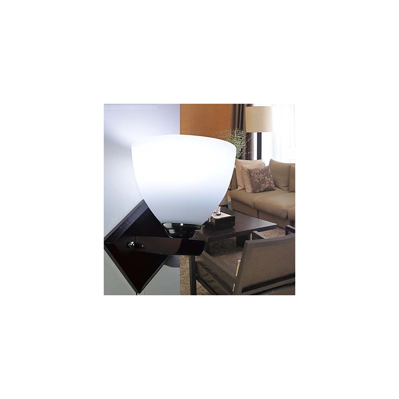 Lámpara de pared de cristal cálida y moderna para la cabecera de la cama.