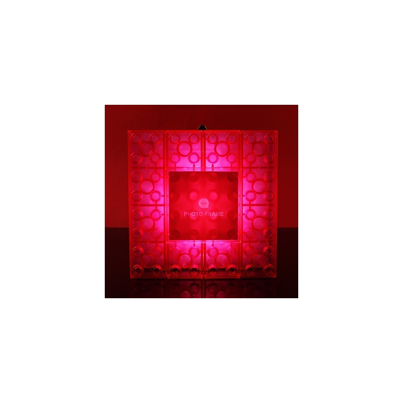 Marco de bloques creativos, luz de colores, lindos pequeños regalos, lámpara de pared, luces con gancho para cinturón