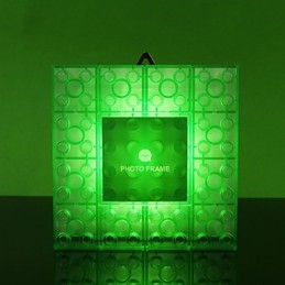 Marco de bloques creativos, luz de colores, lindos pequeños regalos, lámpara de pared, luces con gancho para cinturón