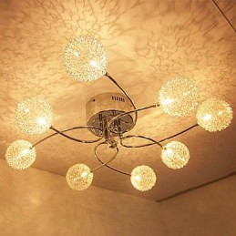 Lámpara empotrada moderna contemporánea de cristal galvanizado