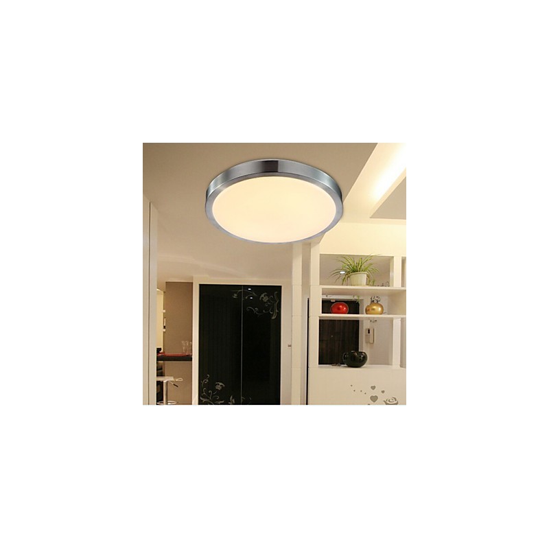Lámpara de techo empotrada redonda, 7 W, estilo moderno, diámetro 20 cm.