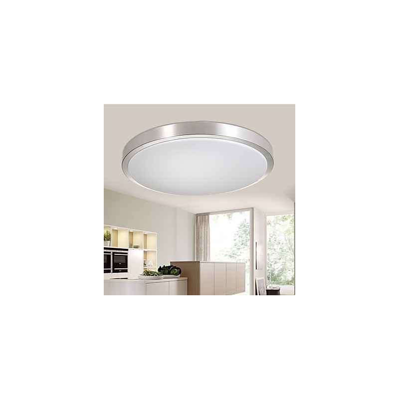 Lámpara de techo empotrada redonda, 7 W, estilo moderno, diámetro 20 cm.