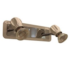 Lámparas de pared cromadas modernas para baño con 2 luces