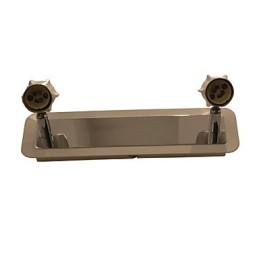 Lámparas de pared cromadas modernas para baño con 2 luces