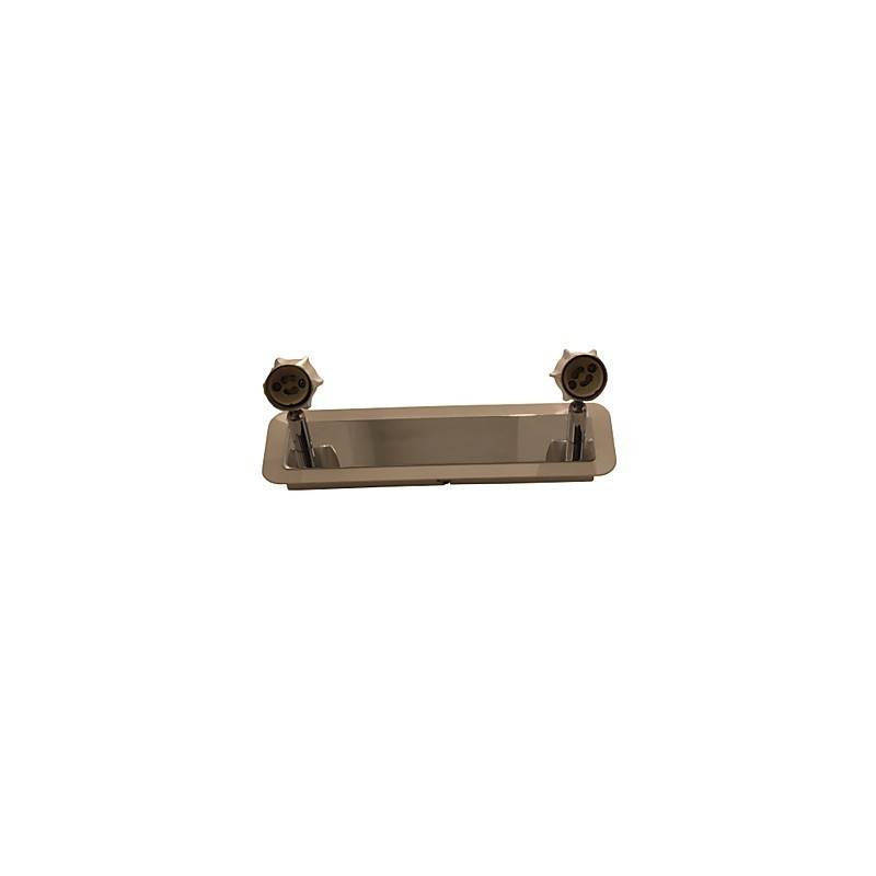 Lámparas de pared cromadas modernas para baño con 2 luces