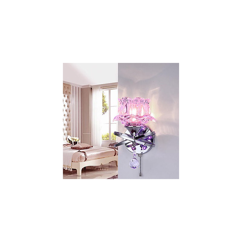 Lámparas de pared de cristal creativas, contemporáneas y contraídas.