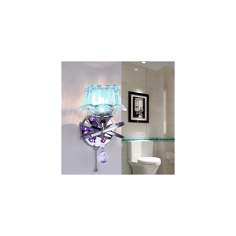 Lámparas de pared de cristal creativas, contemporáneas y contraídas.