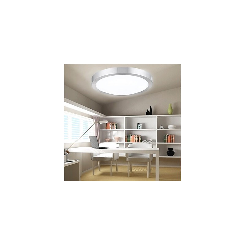 Lámpara de techo empotrada redonda, 7 W, estilo moderno, diámetro 20 cm.
