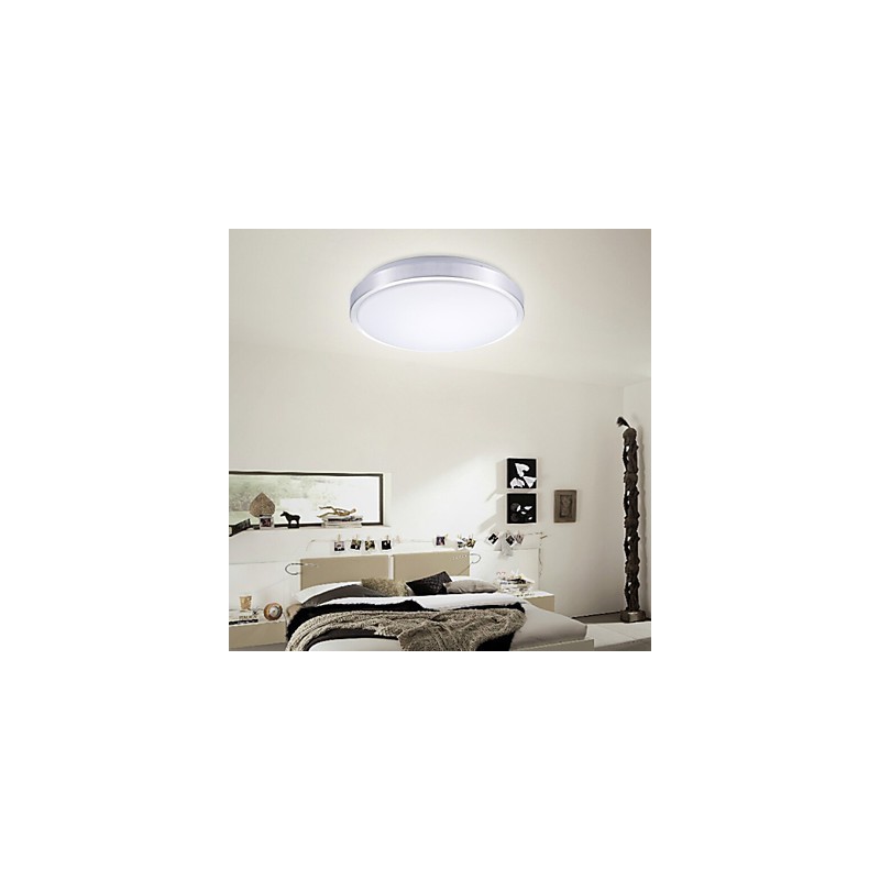 Lámpara de techo empotrada redonda, 7 W, estilo moderno, diámetro 20 cm.