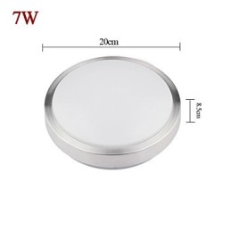 Lámpara de techo empotrada redonda, 7 W, estilo moderno, diámetro 20 cm.