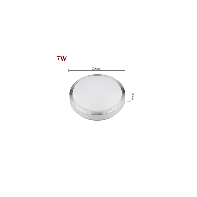Lámpara de techo empotrada redonda, 7 W, estilo moderno, diámetro 20 cm.