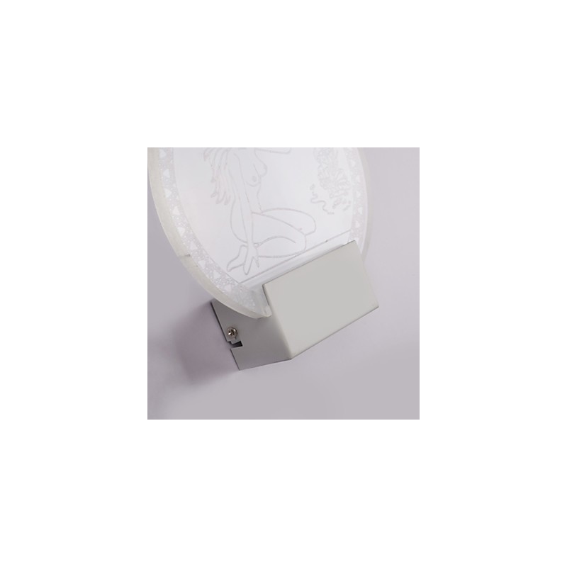 Lámpara de pared acrílica de PVC con chip de luz, moderna y contemporánea, de metal, 5 W