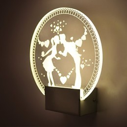 Lámpara de pared acrílica de PVC, moderna y contemporánea, de metal.