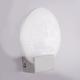 Lámpara de pared acrílica de PVC, moderna y contemporánea, de metal.