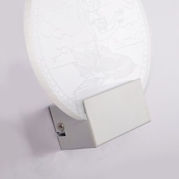 Lámpara de pared acrílica de PVC, moderna y contemporánea, de metal.