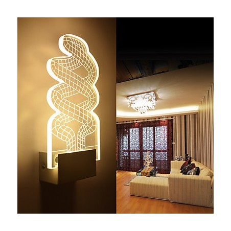 Lámpara de pared acrílica de PVC con chip de luz, moderna y contemporánea de metal. Lámpara de pared acrílica de PVC con chip de luz, moderna y contemporánea de metal.