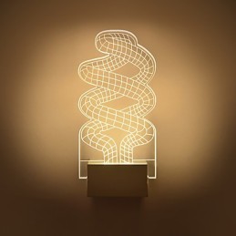 Lámpara de pared acrílica de PVC con chip de luz, moderna y contemporánea de metal.