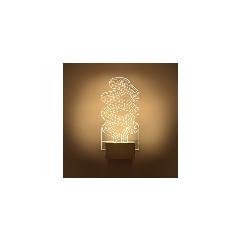Lámpara de pared acrílica de PVC con chip de luz, moderna y contemporánea de metal.