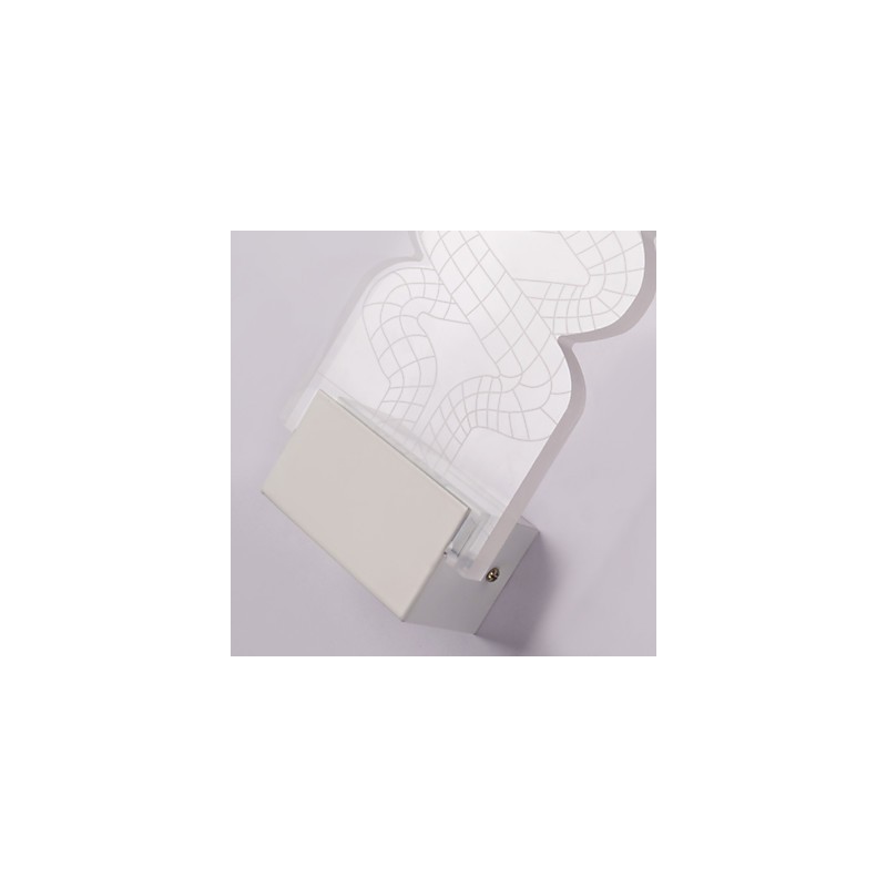 Lámpara de pared acrílica de PVC con chip de luz, moderna y contemporánea de metal.