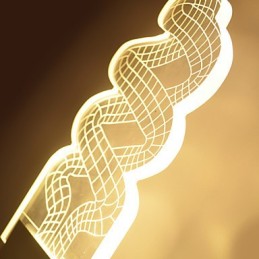 Lámpara de pared acrílica de PVC con chip de luz, moderna y contemporánea de metal.