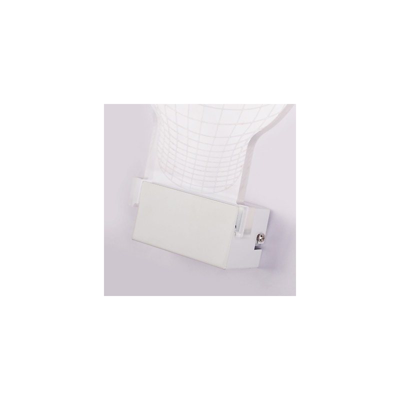 Lámpara de pared acrílica de PVC con chip de luz, moderna y contemporánea de metal.
