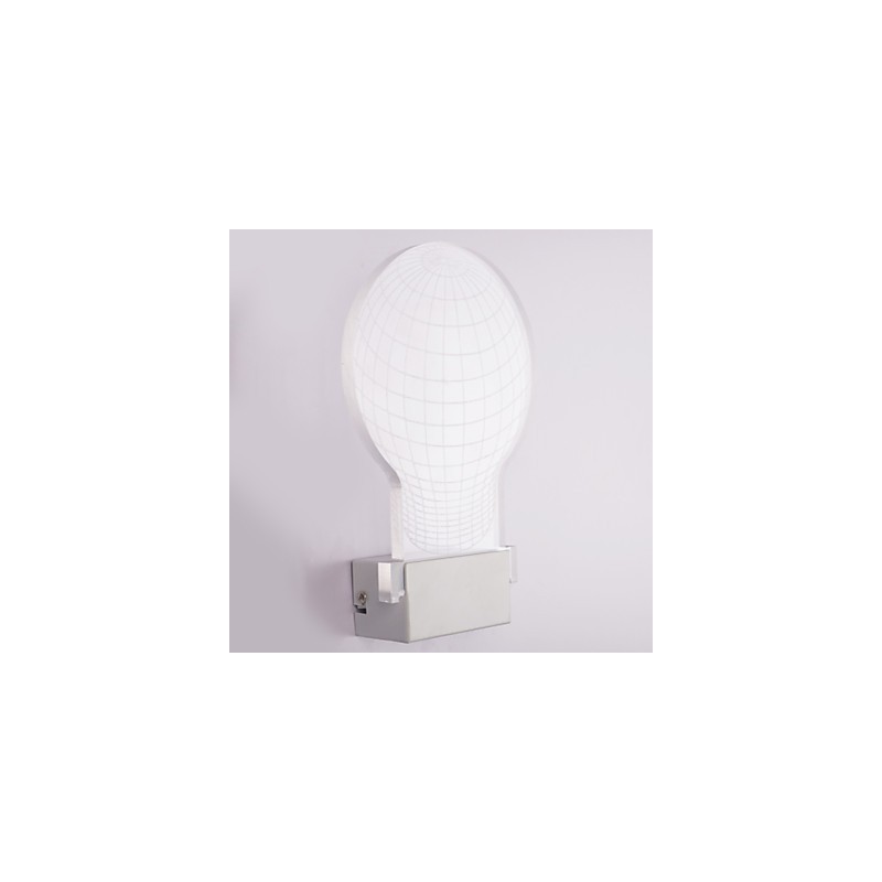 Lámpara de pared acrílica de PVC con chip de luz, moderna y contemporánea de metal.