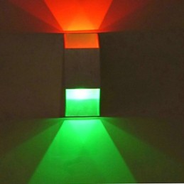 Apliques de pared de metal contemporáneos modernos con diseño de barra creativa trapezoidal doble