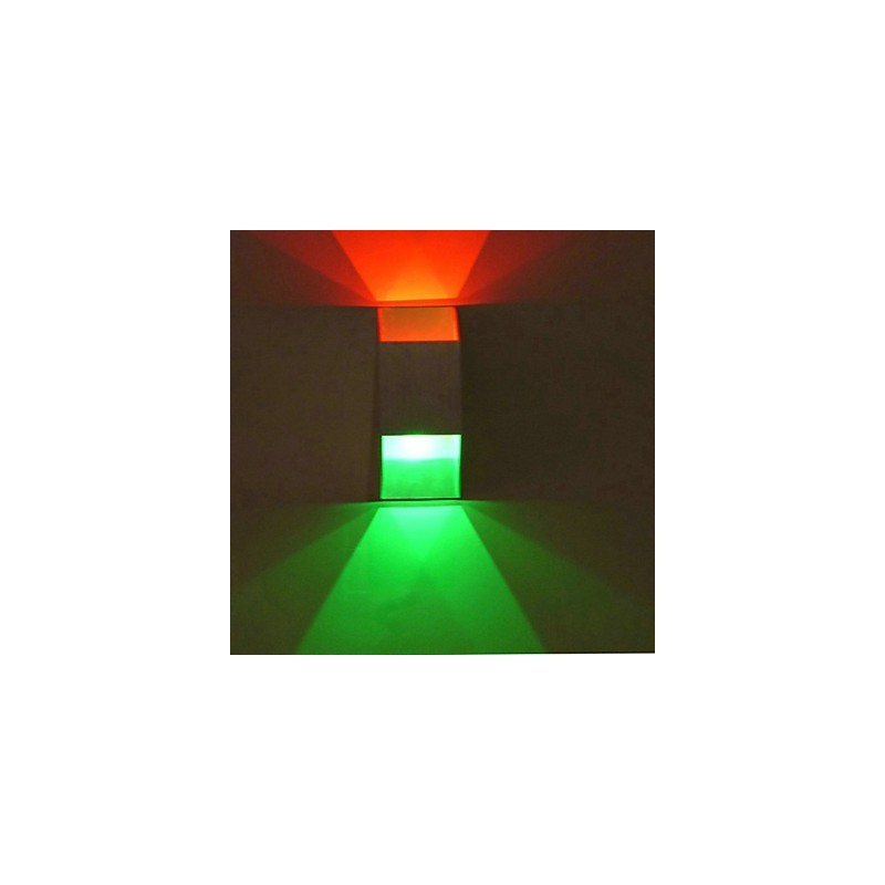 Apliques de pared de metal contemporáneos modernos con diseño de barra creativa trapezoidal doble