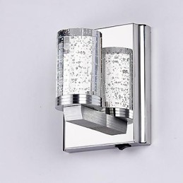 Mini lámpara de pared de 1 luz artística con baño de acero inoxidable