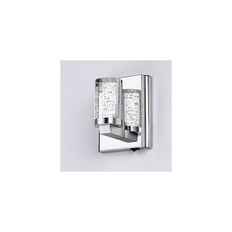 Mini lámpara de pared de 1 luz artística con baño de acero inoxidable