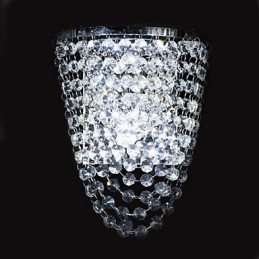 Lámparas de pared de cristal empotradas modernas y contemporáneas de metal