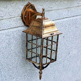 Apliques de pared para exterior tradicionales clásicos de metal