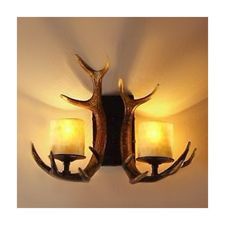 Aplique de pared con 2 luces en Antlers Feature Aplique de pared con 2 luces en Antlers Feature