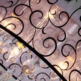 Lámpara empotrada moderna contemporánea de metal galvanizado con cristal de tambor