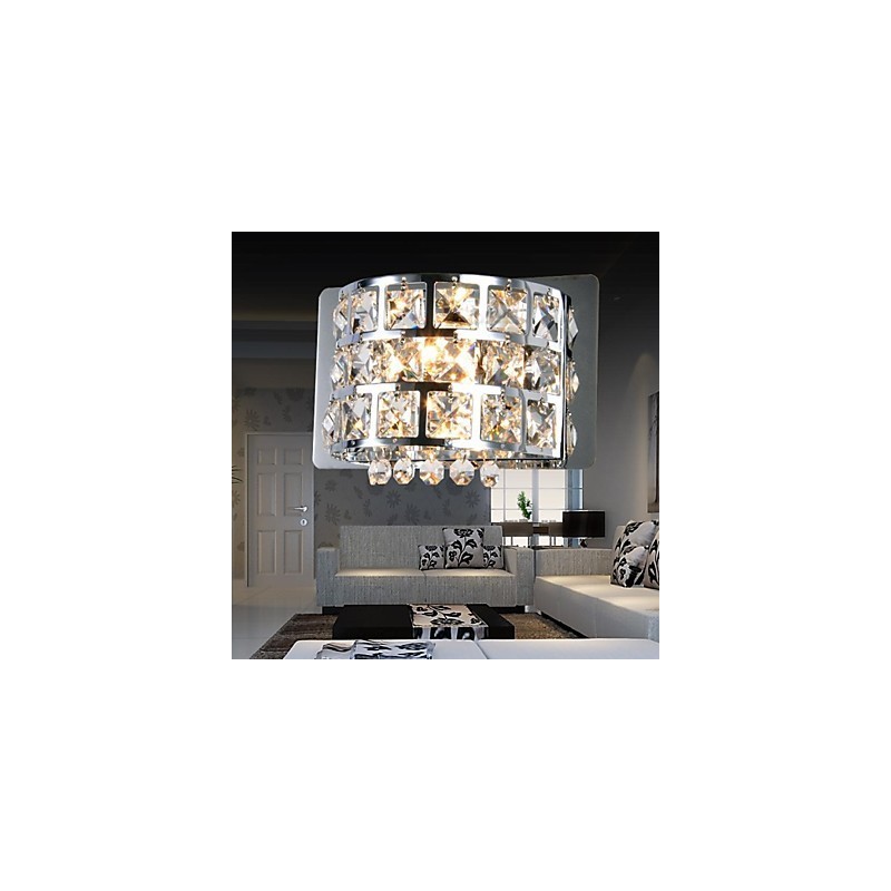 Apliques de pared de cristal empotrables modernos y contemporáneos de metal G4