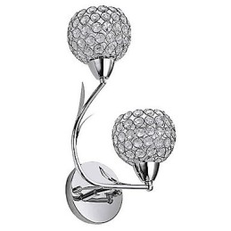Apliques de pared de cristal de metal contemporáneo moderno
