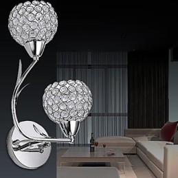 Apliques de pared de cristal de metal contemporáneo moderno