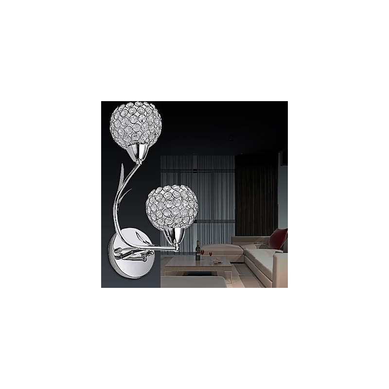 Apliques de pared de cristal de metal contemporáneo moderno